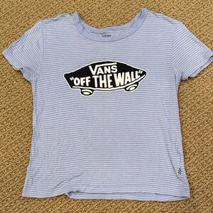 Vans Light Blue Striped Tee